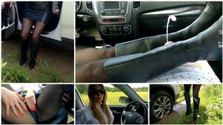 HOT: Stuck in mud while driving exam means shoejob to instructor