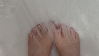 Wash my stinky feet in the shower with me ASMR
