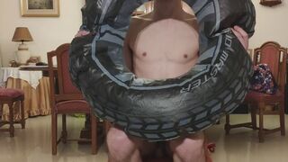 Blowing up and S2P my Inflatable pool tire