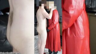 Red Leather Baroness Cock Lesson