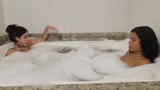 SEDUCTIVE NATHY WILL DELIGHT HER TATTOOED FRIEND IN THE BATHTUB - Part 1