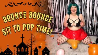 Popping silly balloons under my huge arse! sit to pop time