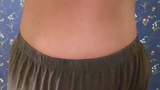 2 clips in ONE watch this kinky milf play and fondle her milky titties