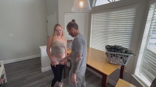 Nikki Noelle goes to grab neighbors phone and then catches him smelling her panties