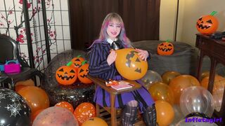 Enid's Halloween Balloon Fetish Exploration - Balloon Fetish - Balloons Non-pop - GFE - Inflatagirl