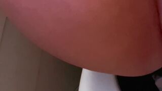 Pissing on airplane bathroom
