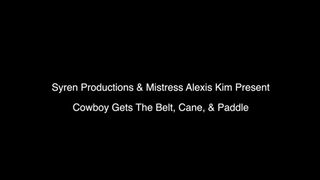 Cowboy Gets The Belt, Cane, & Paddle (720p)