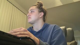 Goddess Jane Barking Coughs and Ignoring you While Working on Her Computer