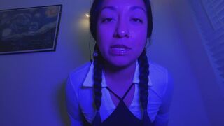 Lust in Wednesday Addams Captures Intruder & Verbally Torments Him with Burping; Femdom POV, Loud Deep Burps, and Cosplay