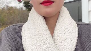 PISSING PUSSY HANA SEXY IN COLD AIR RECORD VIDEO PISS ON THE FIRE TANK