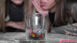 "Alisa and Dory's Sea of ??Slobber: A POV Experiment with Slave Fans" - HD