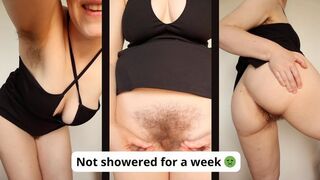 One week without showering cuckold part 1