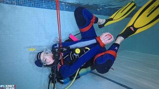Underwater Bondage in Scuba: Tied Tight & Dragged Through Water - MOV