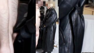Double Feature Leather Catsuit Domme and Bordeaux Leather Domme