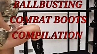 Ballbusting combat boots compilation