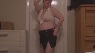 Sexy Secretary stripping