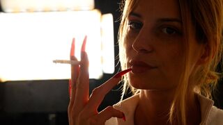 Eve’s Long Nails and Smoking Moments - in slow motion