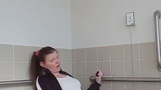 Horny Bathroom Pissing and Playing