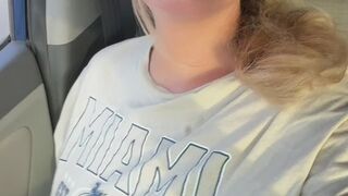 Anna Rain Litters from the Car - Smoking Big Tits Outdoor Adventure