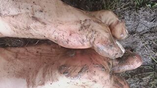 feet in the mud