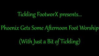 Phoenix Gets Some Afternoon Foot Worship, With a Little Bit of Tickling
