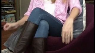 BROWN BOOT AND SOCK SNIFFING