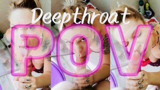 Brutal deepthroat POV