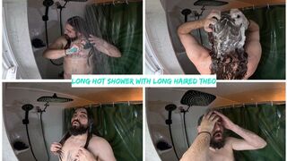 Long Hot Shower with Long Haired Theo 1080