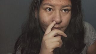 Relief from my itchy nose- Finger in nostril