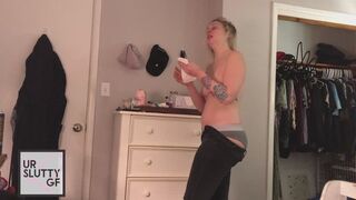 Voyeur Sneezing While Getting Ready for Bed