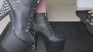 Sissy - Walking in spiky Heels Heels
