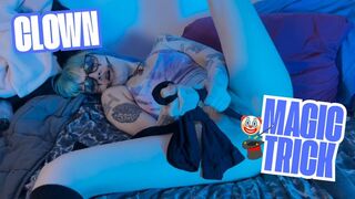 Clown Magic Trick - POV Pantyhose Pussy Stuffing