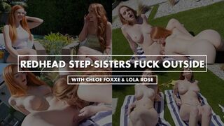 Redhead Step Sisters Fuck Outside