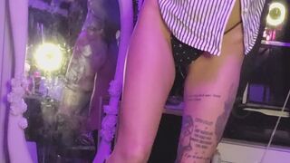 Strip tease before I cover this dildo in cum