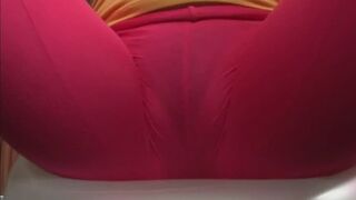 Big boobed blonde slut fucked after yoga session