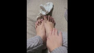 Dirty Socks Footjob Tease
