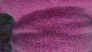 Desperate Leak: Sweater Soaked in White Panties