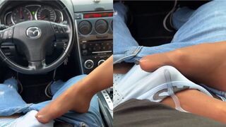 Footjob in pantyhose at maximum speed SD