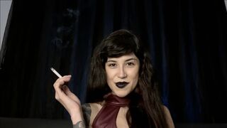 Smoking red Marlboros to relax