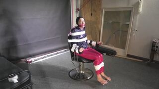 Rachel adams tied and gagged in shiny nylon Clothes