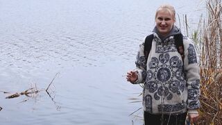 Lake, cigarettes, trash, and Domestos