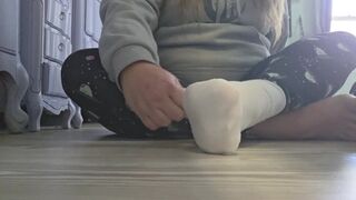 Help me take off my socks!
