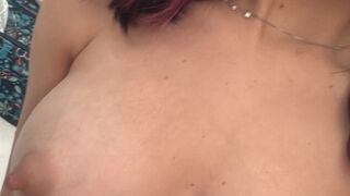 Young woman enjoying herself using lingerie