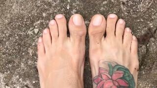 foot exhibitionism on the farm