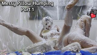 Messy Pillow Humping Pt1 All White Front Angle