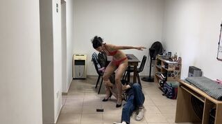 LEG FETICHIST BREAKS INTO LATINA WOMAN HOUSE