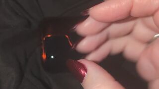 Harlow's long tapping nails