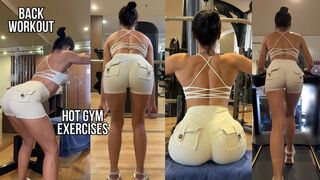 Tight Shorts Gym Workout with Back and Booty Focus
