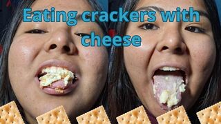 ASMR eating cheese cookies with my little mouth