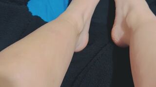 Making him smell my feet!